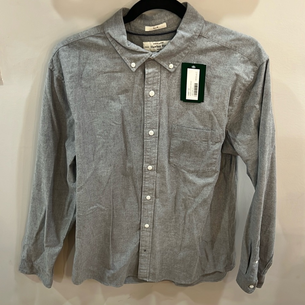 Hawker Rye Modern Stretch Oxford Light Gray Size Large
